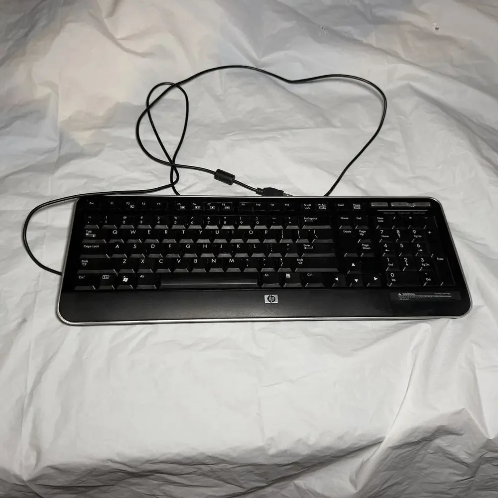 HP Wired USB Black US Keyboard- Model 5335U